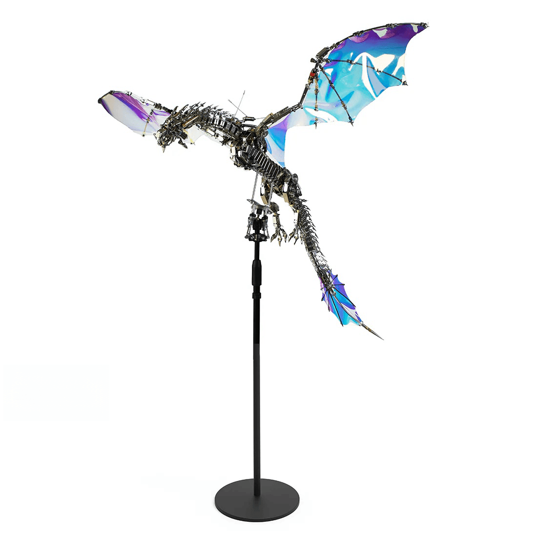 ファンタジー大型ドラゴン「天空のオーロラ」3Dメタル機械パズル 難易度:高、3000+ピース、長さ126cm - ビルディングブロック