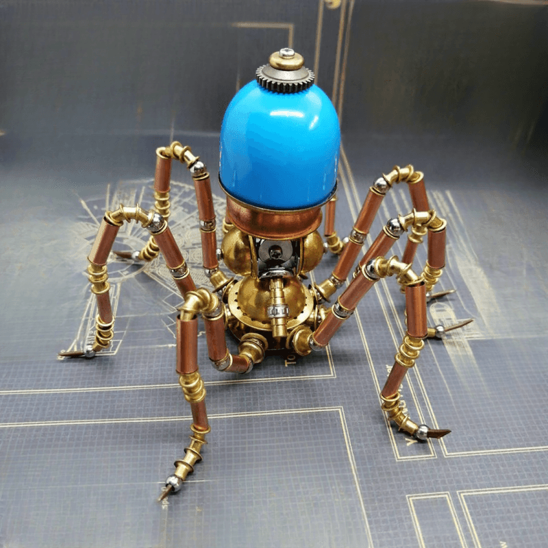 100+個の蒸気パンク章魚海洋戦士彫刻組み立てモデルキット - ビルディングブロック