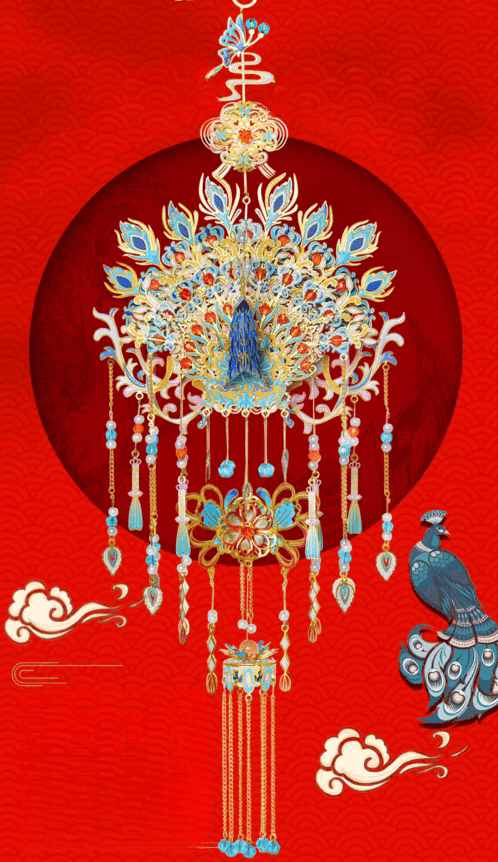 260個以上のパーツ+ 3Dメタルモデルのピーコック・プルーム・インセンス・サシェ・ペンダント組み立てキット - ビルディングブロック