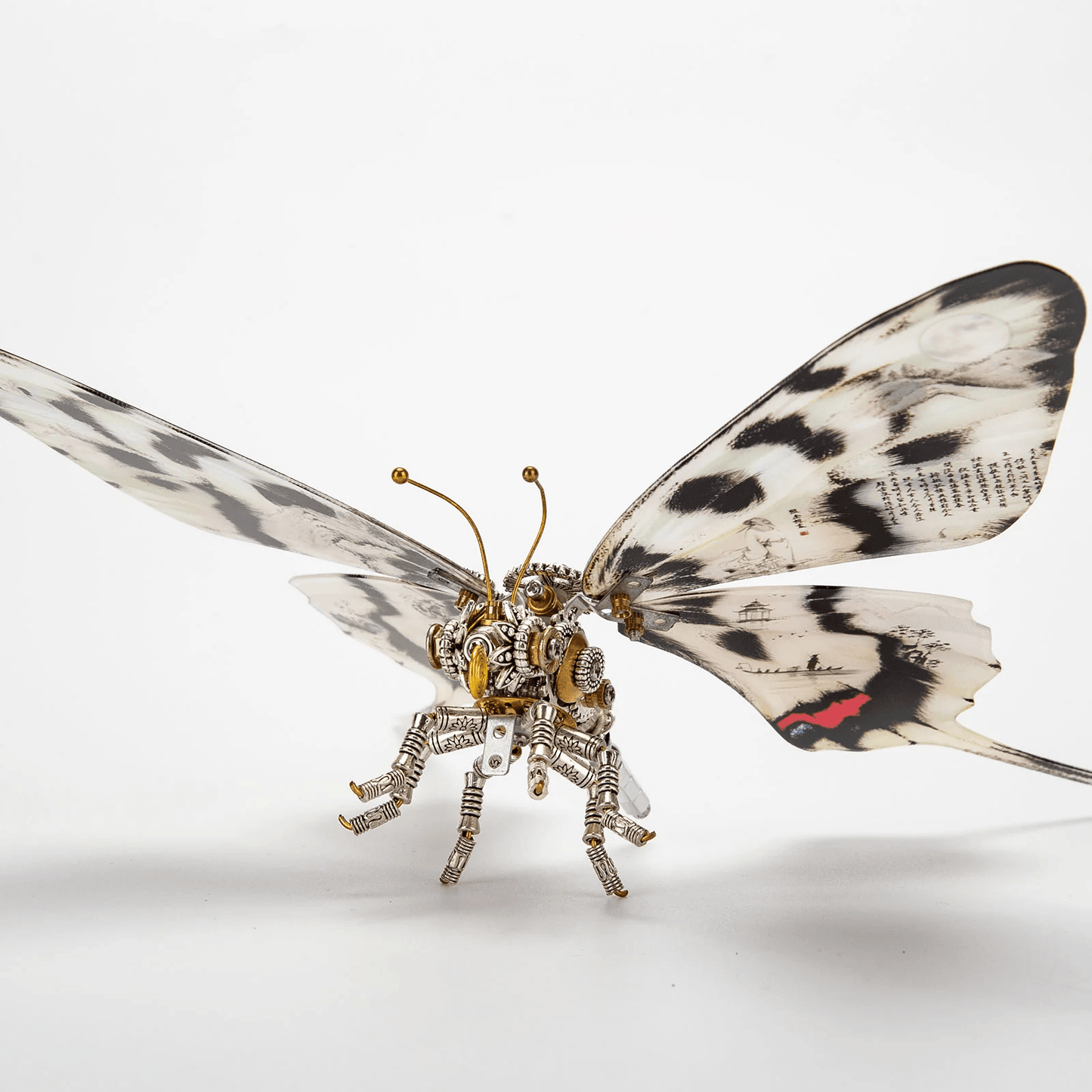風景画の芸術のスチームパンクのドラゴンのアゲハ蝶の金属のモデルキット - ビルディングブロック