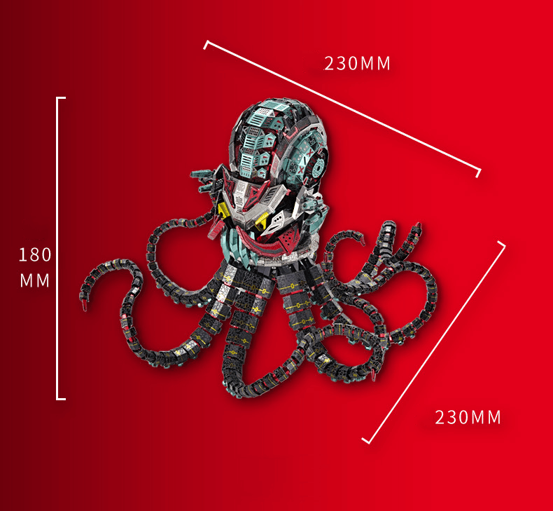 3Dメタルパズル メカニカル オクトパス デビル チャレンジ メタルモデルキット メタルアース レーザーカット 頭の体操 DIYアートクラフト ホームデコレーション ギフト おもちゃ 大人 男性 男の子 - ビルディングブロック