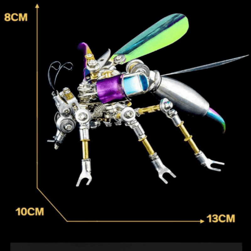 180ピースのスチームパンク風ミニハチ3DメタルパズルDIY昆虫 - ビルディングブロック