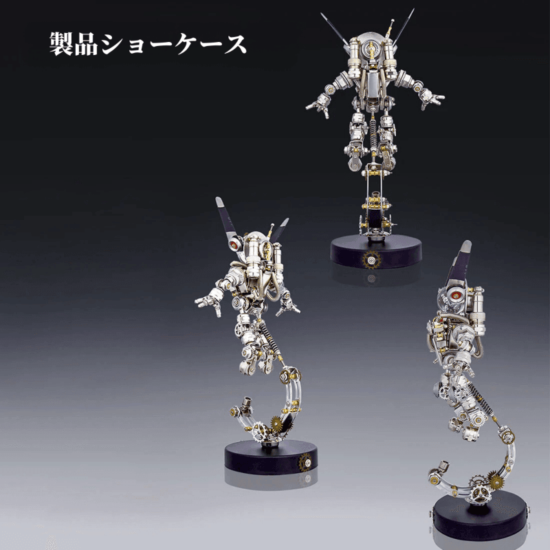 メカニカル航空宇宙ウサギSFパンク女性宇宙飛行士3Dメタルパズル500PCS - ビルディングブロック