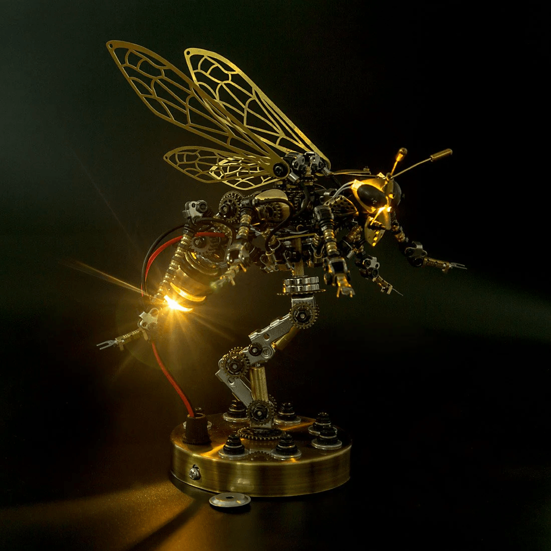 3DメタルDIY機械ハチ昆虫パズルモデルキット組み立てジグソークラフト - ビルディングブロック