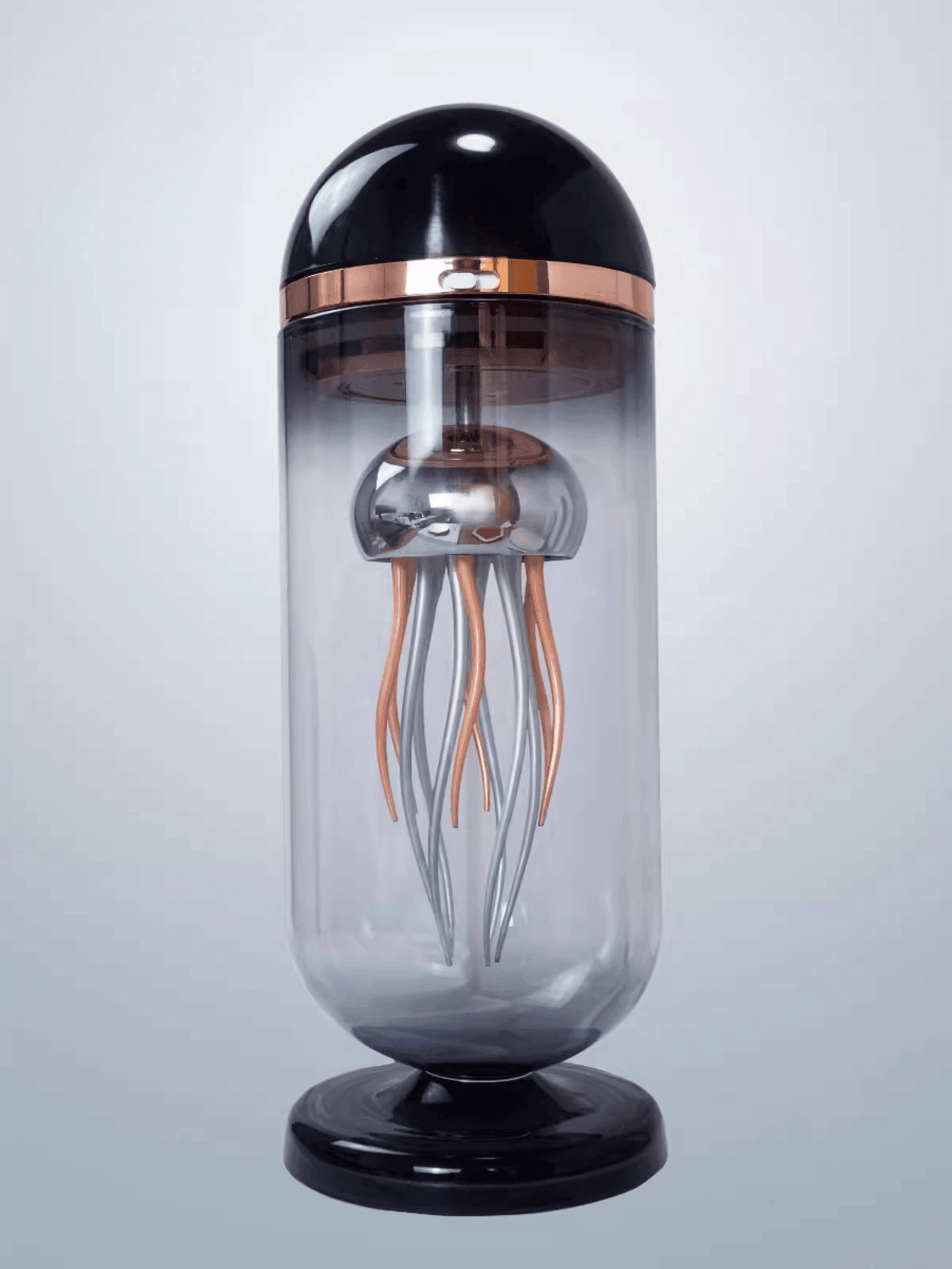 機械リズム インクグレーのカプセル クラゲ キネティック メタルモデル ガラスカバー付き - ビルディングブロック