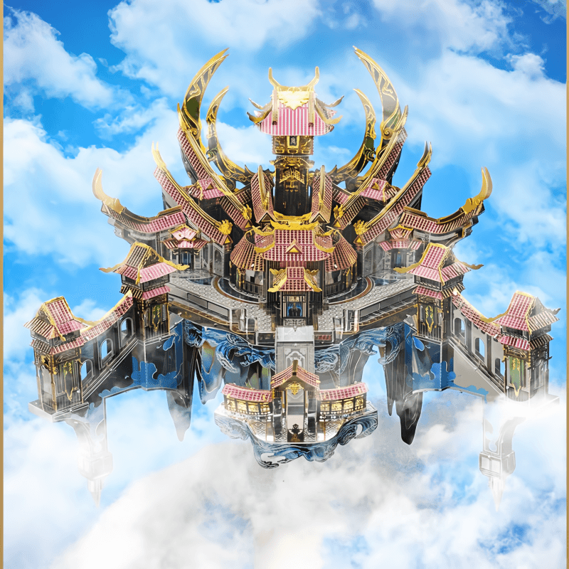 3D パズル建築モデルメタルブロック 龍宮メタルパズル - ビルディングブロック