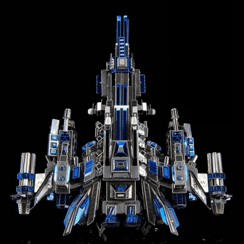 3Dメタルパズル - メカニカルパイロット 1 宇宙船モデルキット 大人が作るチャレンジ 3Dパズル DIYハンドクラフト組み立てモデル ティーン向け - 355ピース - ビルディングブロック