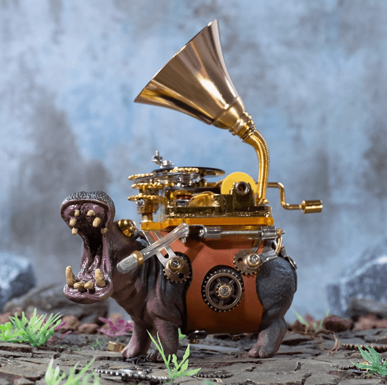 123ピース 3D 組み立て DIY メタル メカニカル カバのミュージシャン パズルモデル