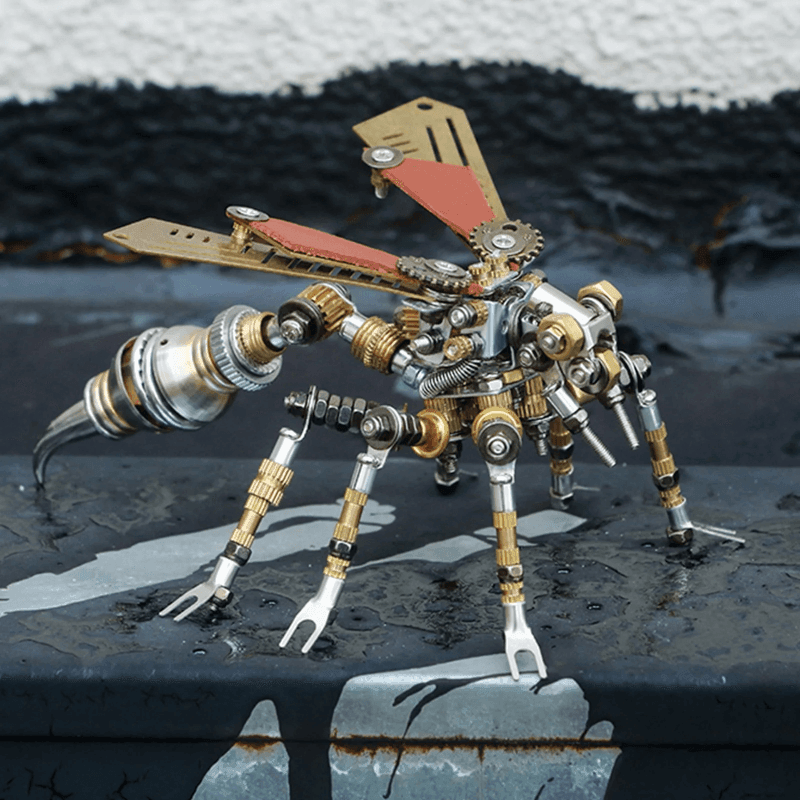 295 件の金属製メカ3Dハチ昆虫パズル組み立てモデル、大人向け - ビルディングブロック