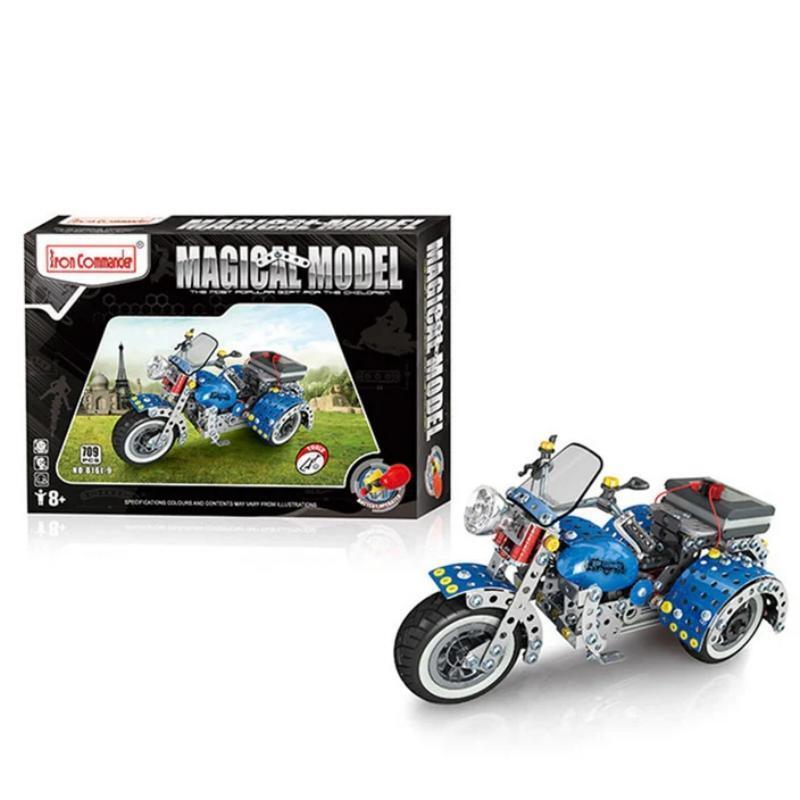 3Dメタルパズルシミュレーション合金電動三輪車モデルキット DIYメタル組み立ておもちゃ - ビルディングブロック