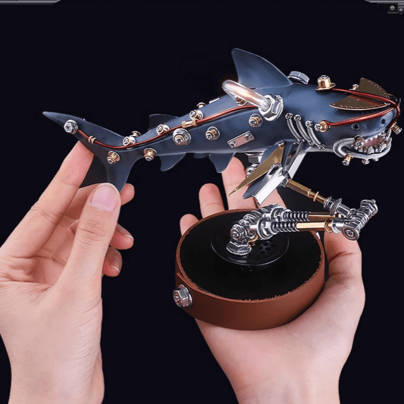 217ピース 3D 組み立て DIY メタル メカニカル シャーク バリアント ビースト パズルモデル - ビルディングブロック