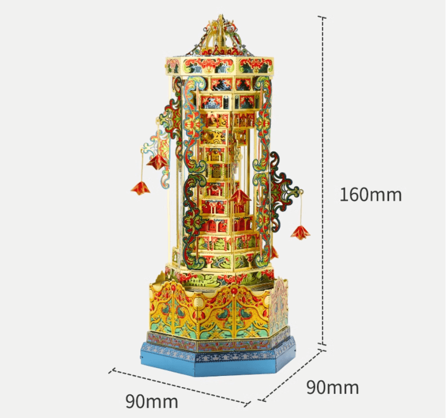 103PCS+ 3Dメタルモデル バベル オルゴール 組み立てキット