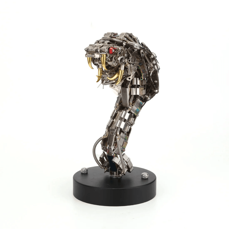 蛇コブラ彫刻 3Dメタルパズル メカニカルパンク組み立てモデル 400+ピース - ビルディングブロック