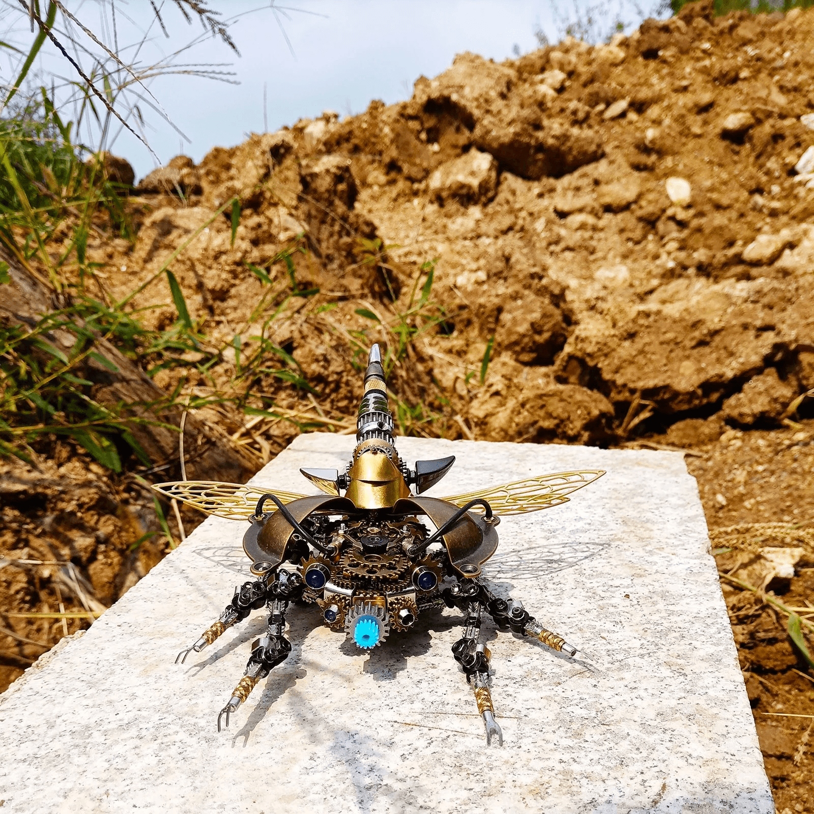 組立 DIY 3 D 金属機械戦争甲虫サウンド コントロール光 - ビルディングブロック