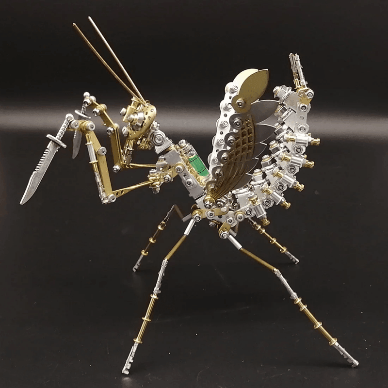 3DメタルキットDIYメカニカルマンティス組み立てモデル350+PCS - ビルディングブロック