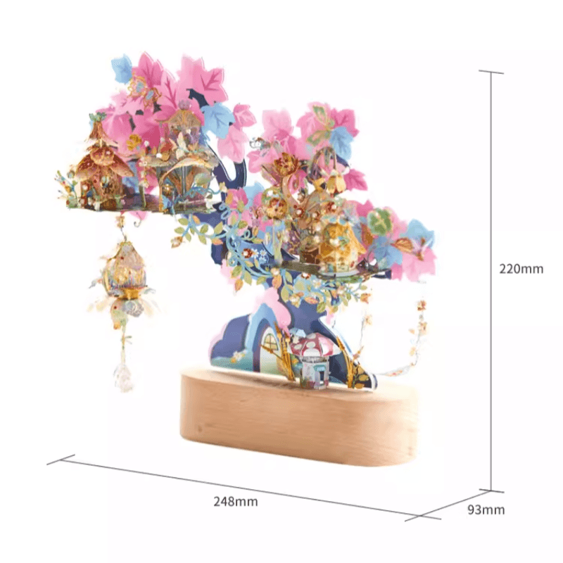 225PCS+ 3Dメタルモデルツリーハウス組立キット - ビルディングブロック