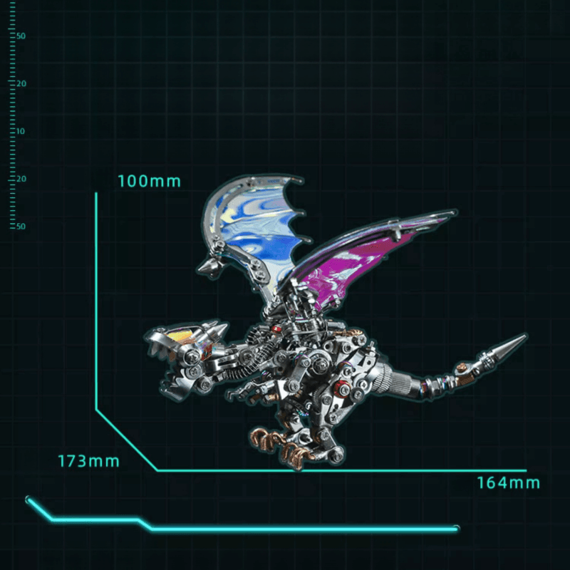 カラフルドラゴン おもちゃ 手作り 金属 組み立て模型 - ビルディングブロック