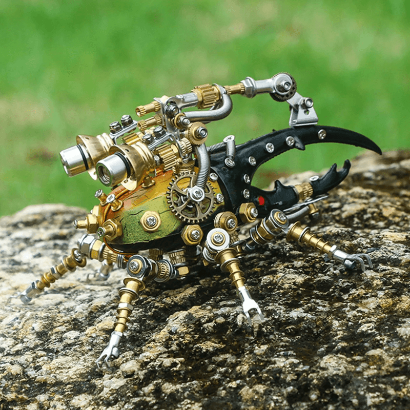 417ピースのメタル3D DIY機械組み立て東洋のヘラクレスオオカブト虫モデルキット - ビルディングブロック