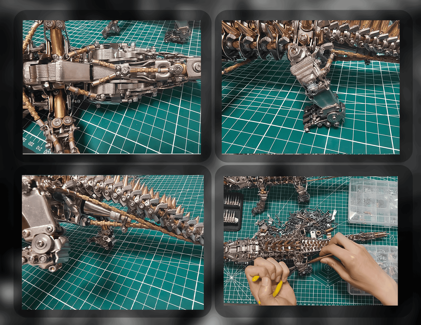 鰐3D DIY メカニカルメタル組み立てモデル (1500以上のピース) - ビルディングブロック