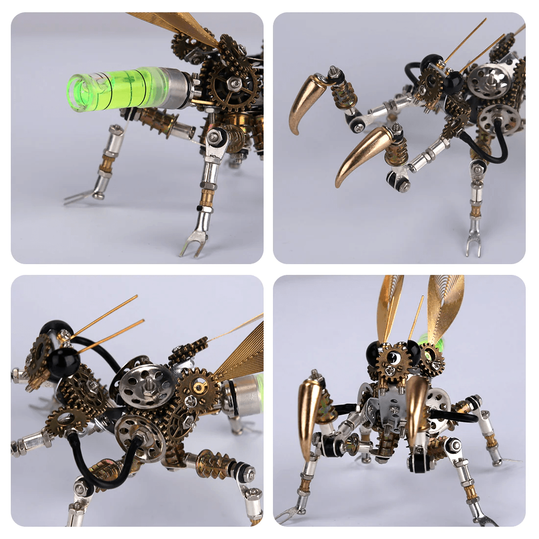 白熱ライト 3D の金属の昆虫モデル DIY のキットが付いている 300PCS+ Steampunk の小さいカマキリ - ビルディングブロック