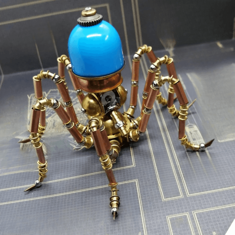 100+個の蒸気パンク章魚海洋戦士彫刻組み立てモデルキット - ビルディングブロック