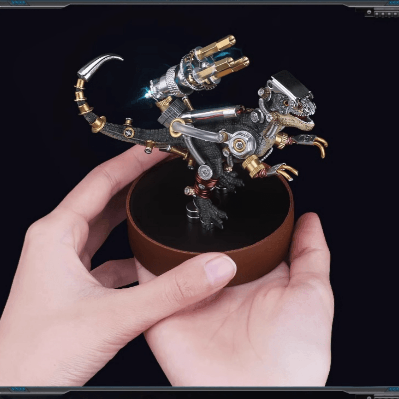 136ピース DIY 3D 組み立て メタル メカニカル ダイナソー バリアント ビースト パズル - ビルディングブロック