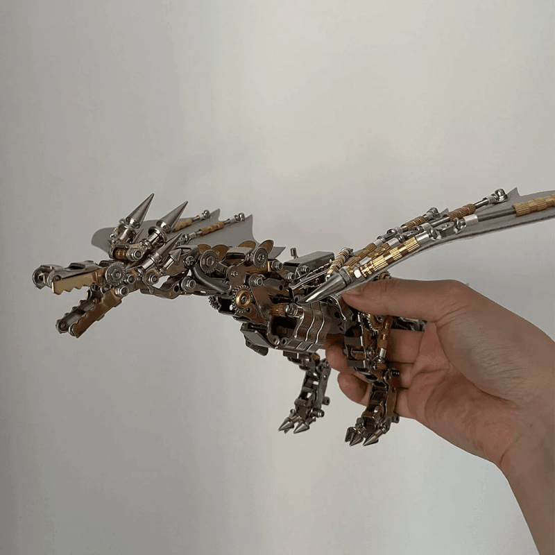 機械スチームパンクワイバーンドラゴンDIY 3Dメタルパズル600CS - ビルディングブロック