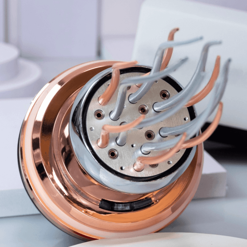 機械リズム インクグレーのカプセル クラゲ キネティック メタルモデル ガラスカバー付き - ビルディングブロック