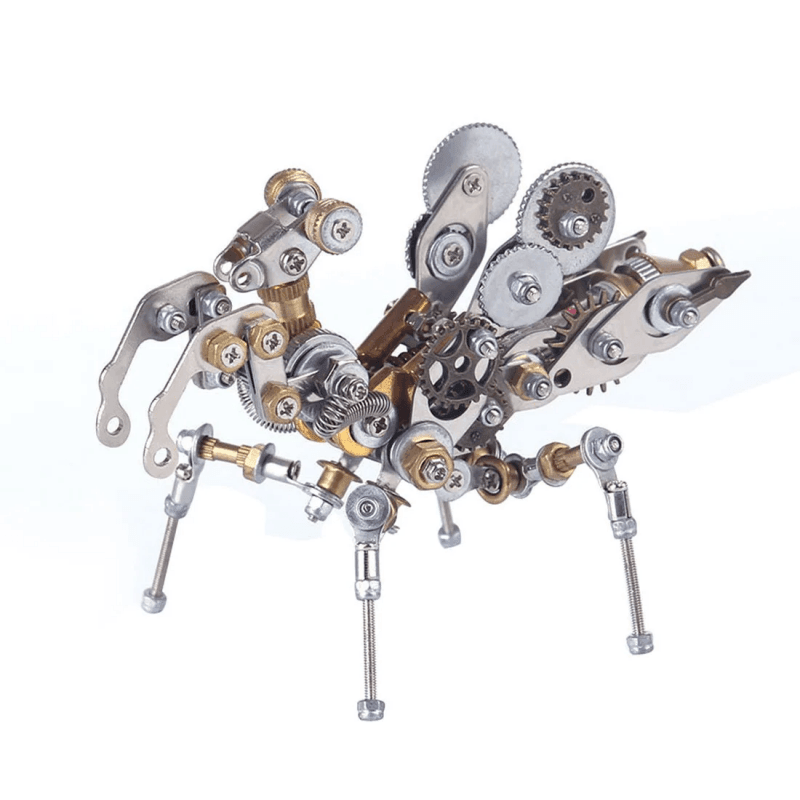 DIYメタルパズルモデルキット3D組み立てジグソークラフト - 機械式祈祷昆虫 - ビルディングブロック
