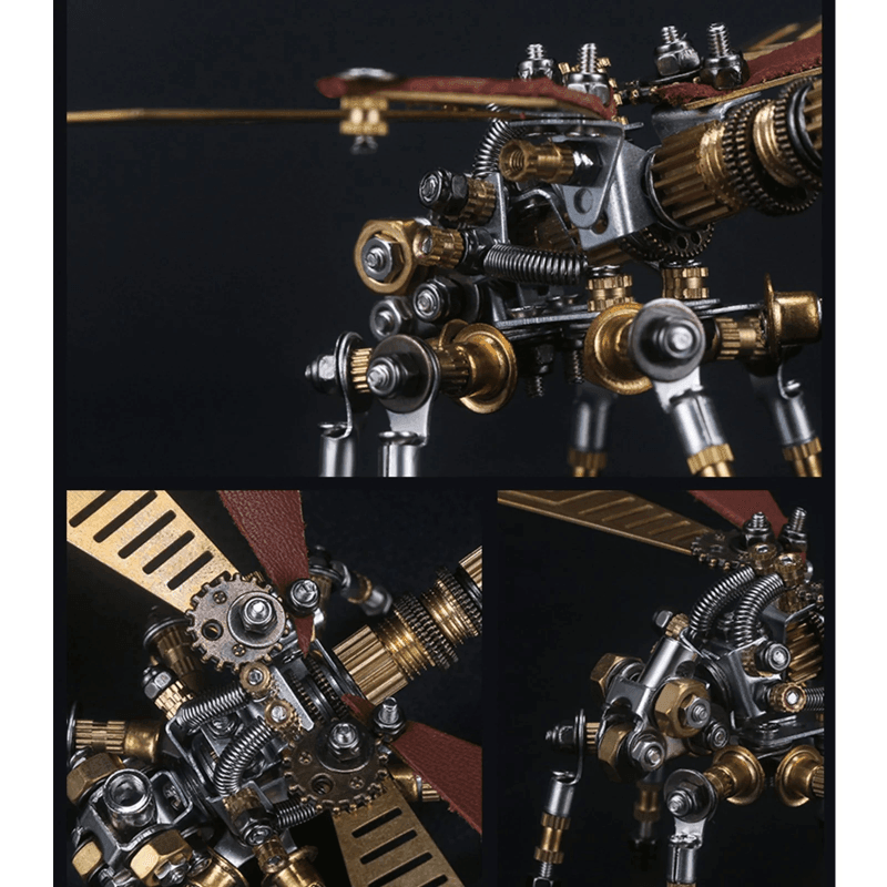 243PCS 3D DIY メカ組み立て金属トンボ昆虫パズルモデルキット - ビルディングブロック