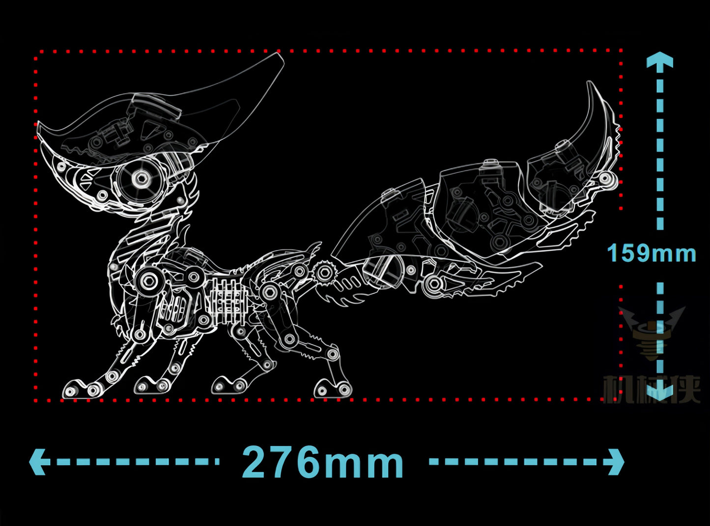 DIY 玲瓏狐 3D 組み立て 機械モデル クリエイティブ おもちゃ セット(339ピース / 白色) - ビルディングブロック