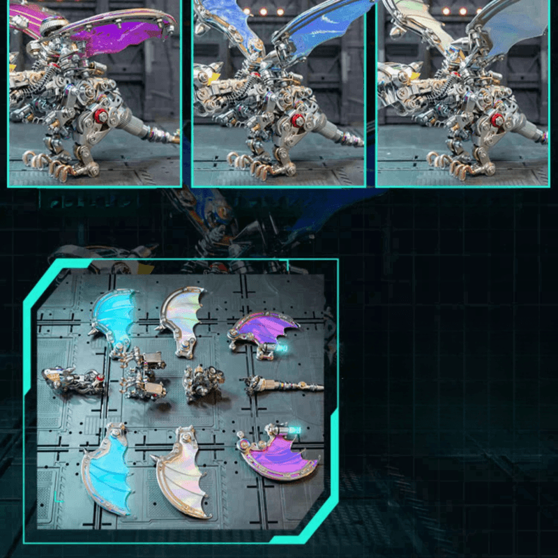 カラフルドラゴン おもちゃ 手作り 金属 組み立て模型 - ビルディングブロック