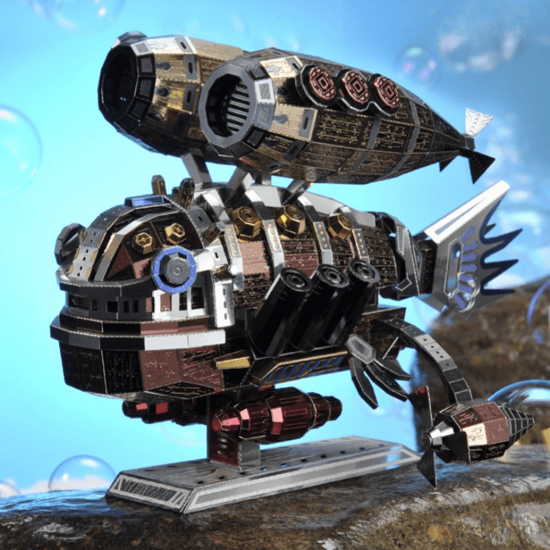 メタルモデルキット クジラベース 3Dパズル 大人用 DIYチャレンジ 3Dメタルパズル 頭の体操 アートクラフトギフト ティーンズ向け - ビルディングブロック