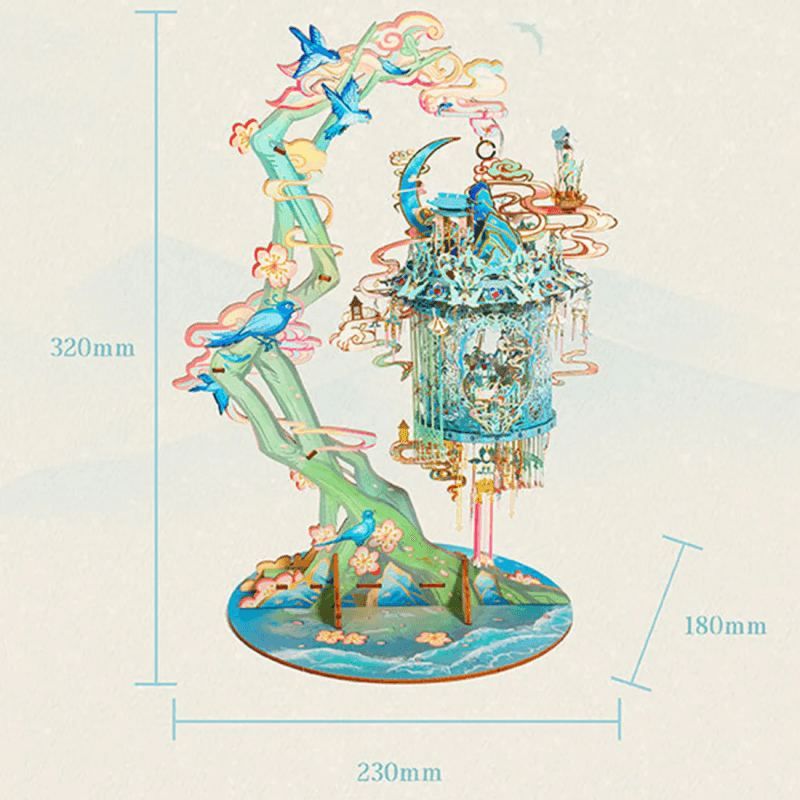 251PCS+ 3Dメタルモデル 優雅なカササギ 組立キット - ビルディングブロック