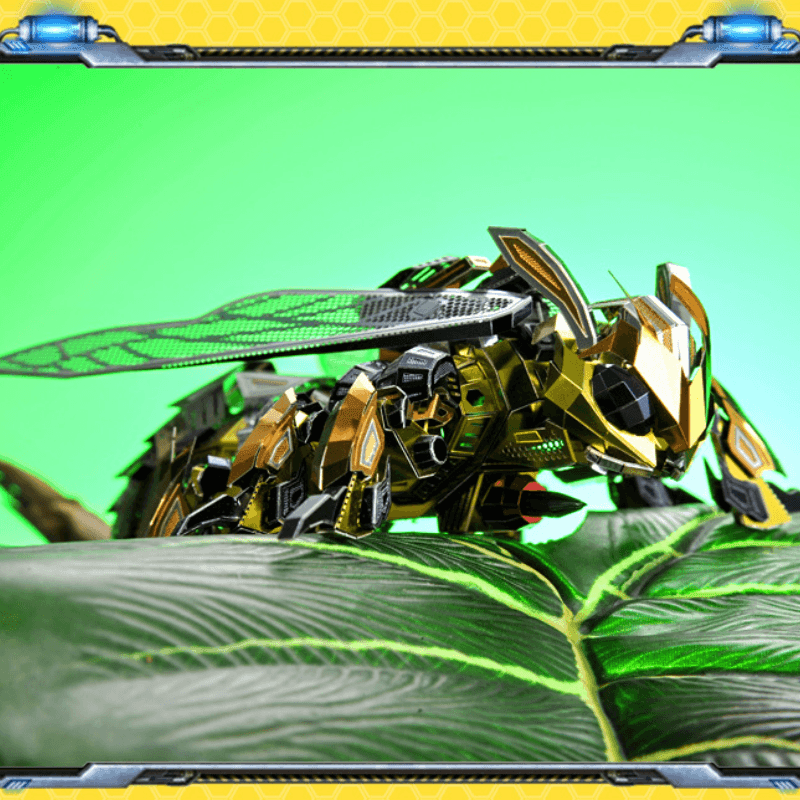 3DメタルパズルレーザーカットジグソービーDIYキットメカニカルビーモデルのためのメカニカルビーモデルデスクトップの装飾品 - ビルディングブロック