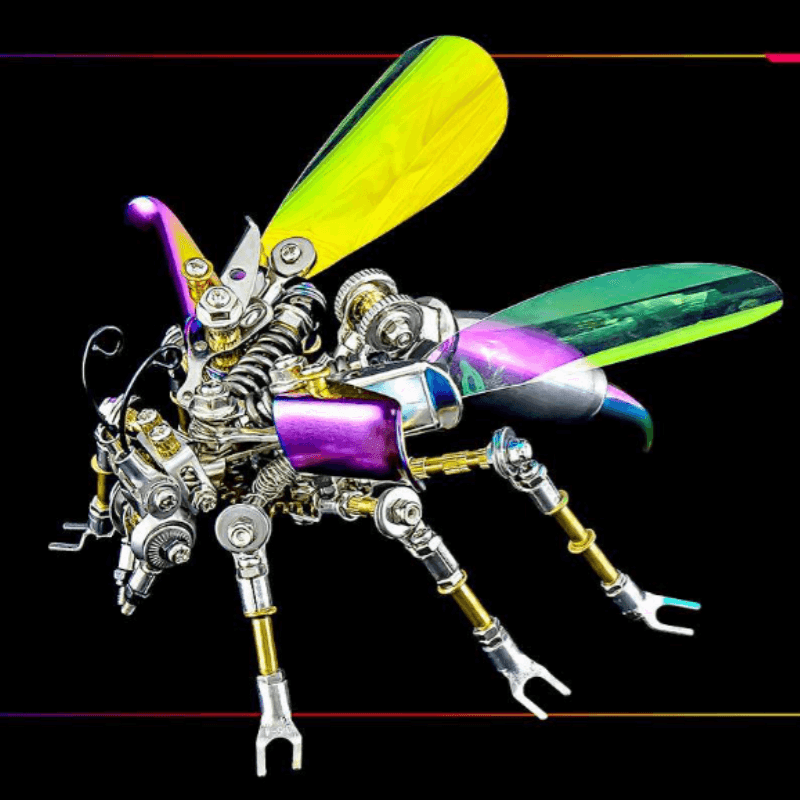 180ピースのスチームパンク風ミニハチ3DメタルパズルDIY昆虫 - ビルディングブロック