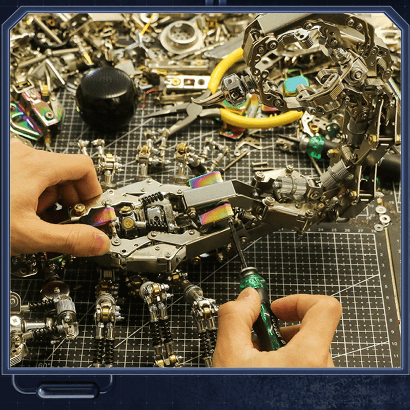 1636個のDIYサソリ3D組み立て金属キット ワイヤレスBluetoothスピーカー-スマッシャー - ビルディングブロック