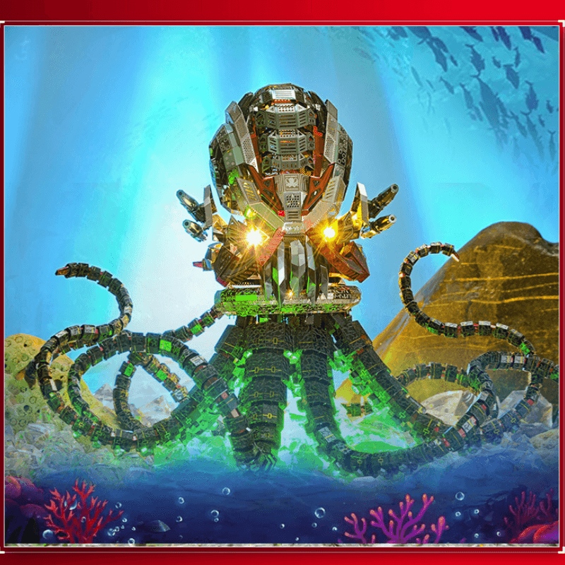 3Dメタルパズル メカニカル オクトパス デビル チャレンジ メタルモデルキット メタルアース レーザーカット 頭の体操 DIYアートクラフト ホームデコレーション ギフト おもちゃ 大人 男性 男の子 - ビルディングブロック