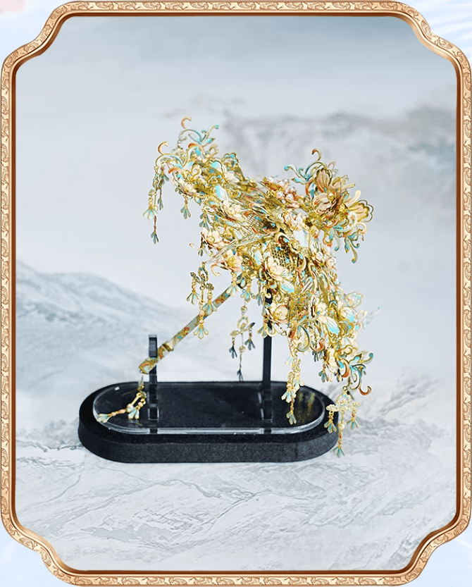 3Dメタルモデル 花柄傘 組み立てキット - ビルディングブロック
