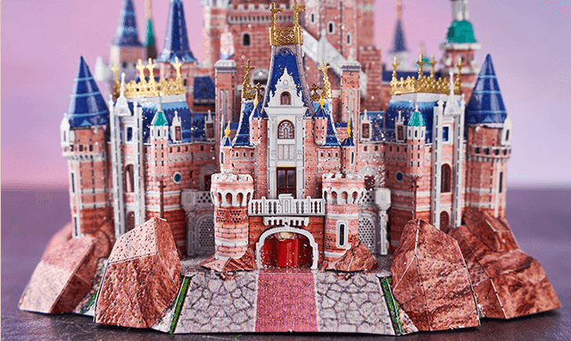 3D 立体金属パズル プリンセスの夢の城 DIY 手工 高難度 組み立て 建築モデル ギフト - ビルディングブロック
