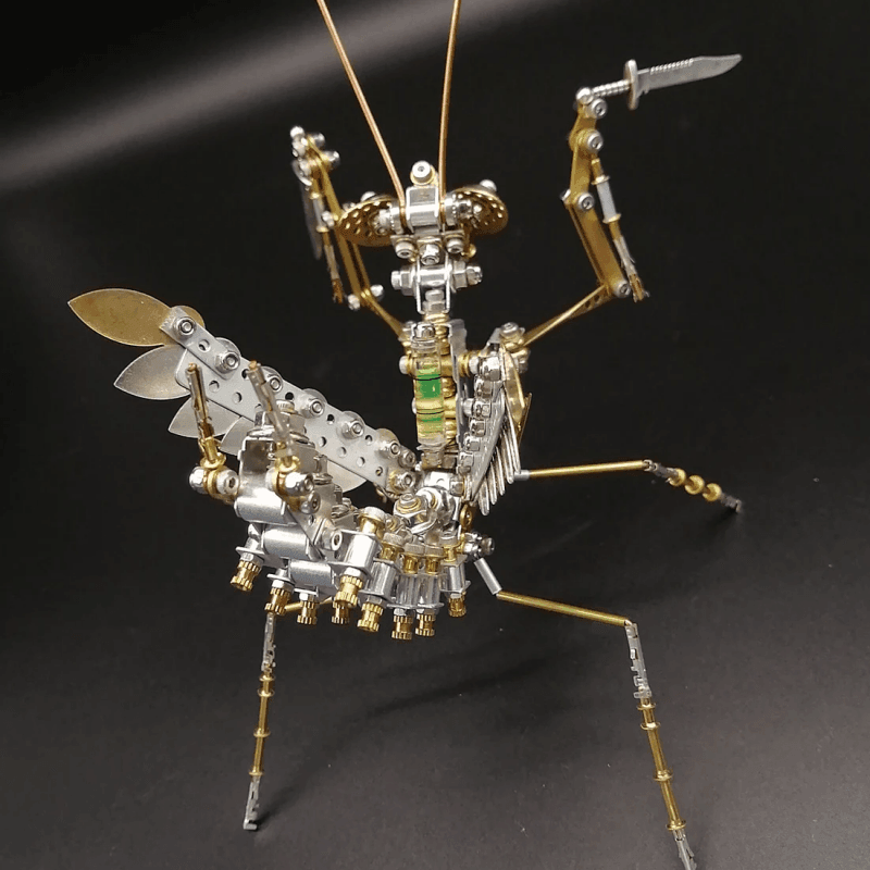 3DメタルキットDIYメカニカルマンティス組み立てモデル350+PCS - ビルディングブロック