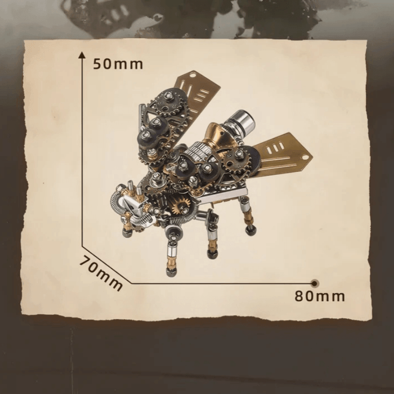 265個の成人向け金属メカホタル昆虫3D DIY組み立てモデルキット - ビルディングブロック