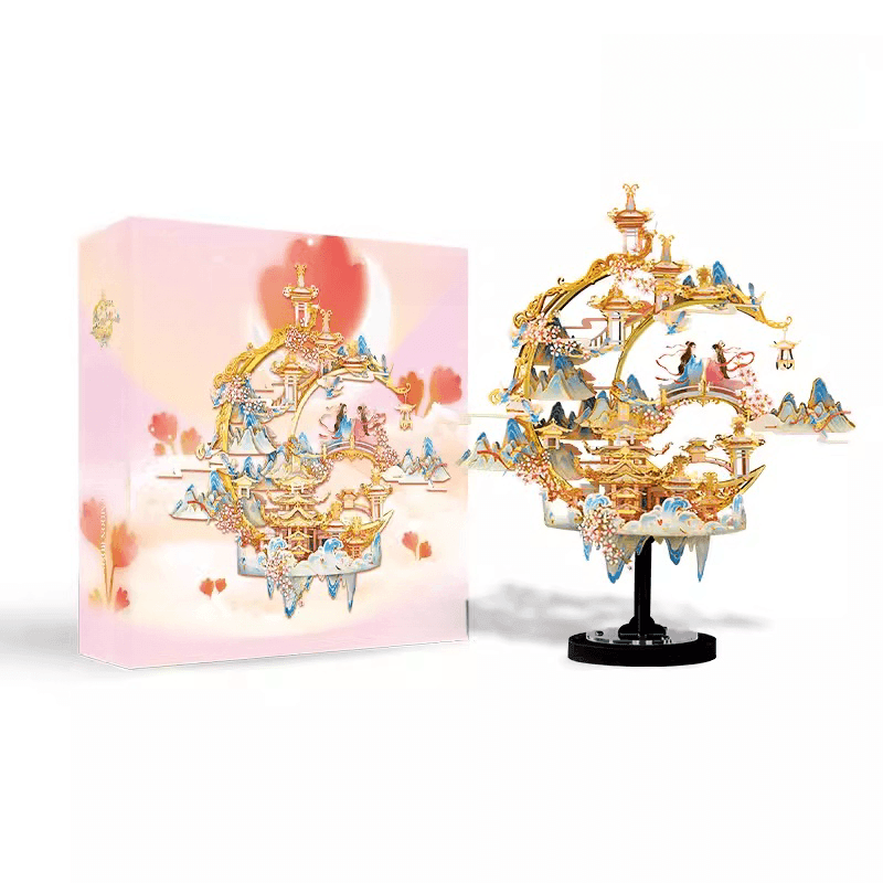 3Dメタルモデル 花 リフレクト・ザ・ムーン組み立てキット - ビルディングブロック