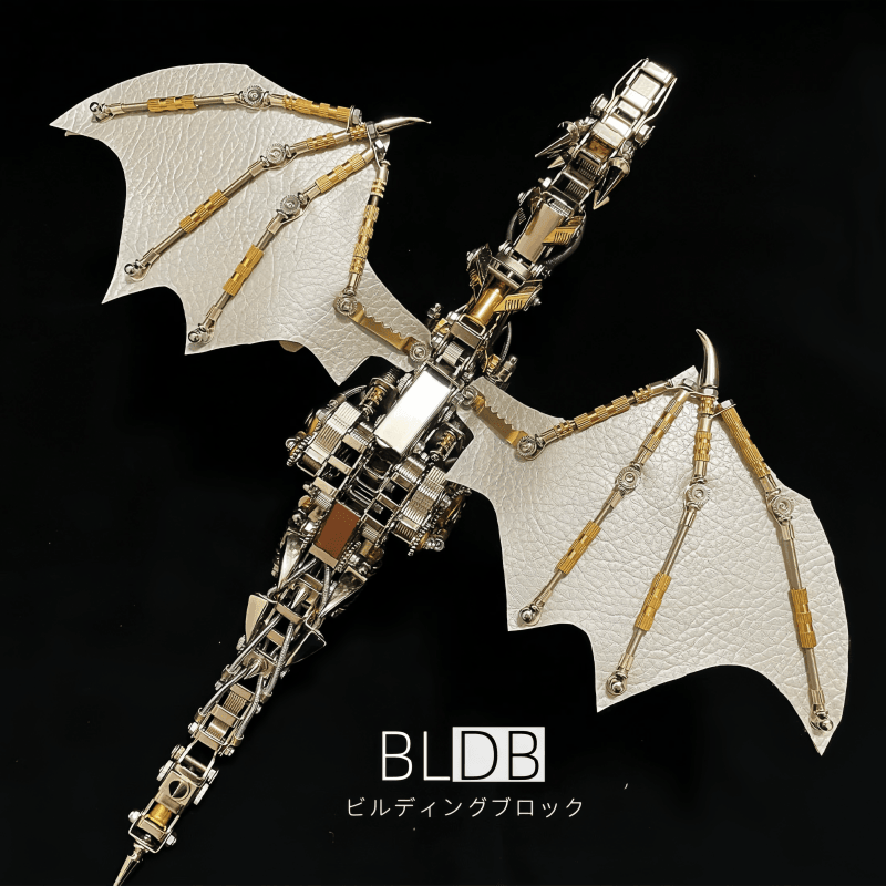 機械スチームパンクワイバーンドラゴンDIY 3Dメタルパズル600CS - ビルディングブロック