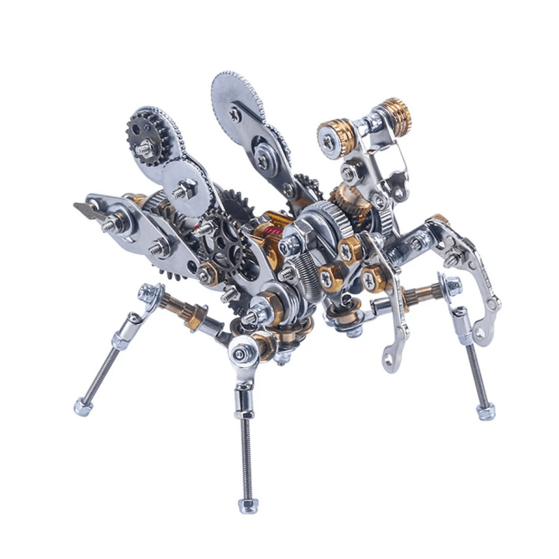 DIYメタルパズルモデルキット3D組み立てジグソークラフト - 機械式祈祷昆虫 - ビルディングブロック