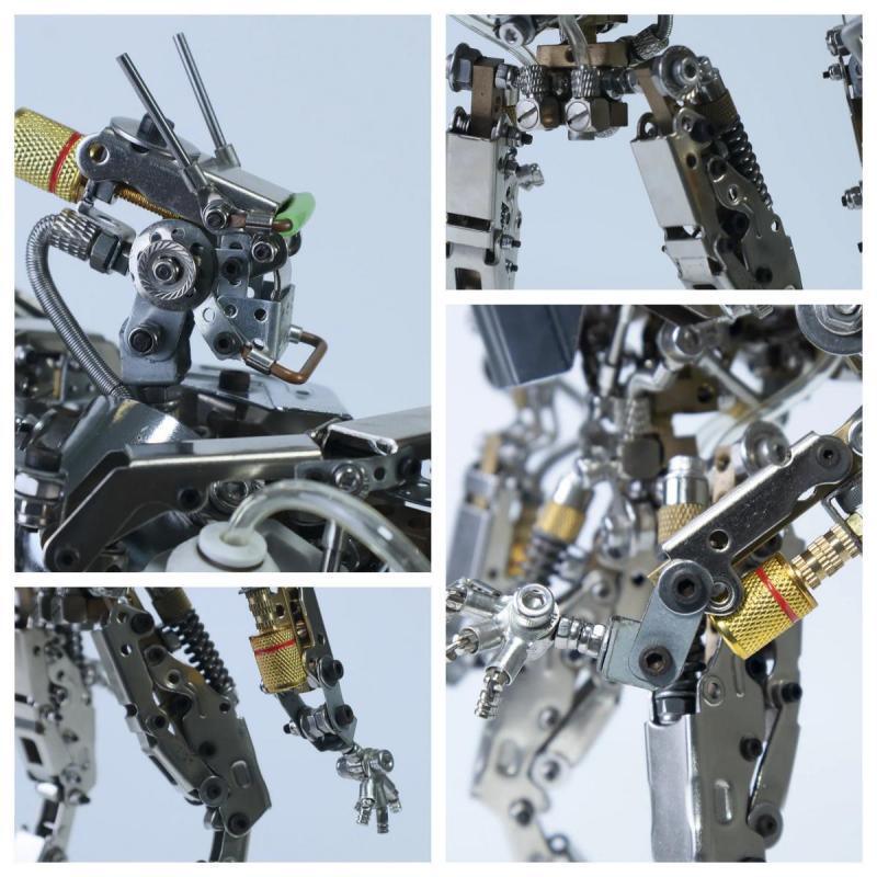3Dメタルヒューマノイドサービスロボットメカ大型可動アクションフィギュア715PCS - ビルディングブロック