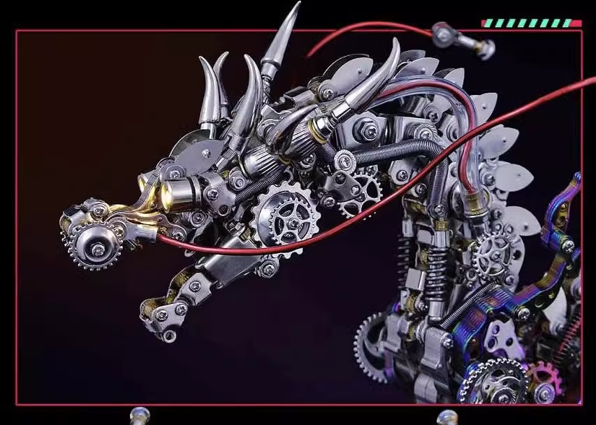 金属製の機械的な組み立てモデル龍3D立体創造的なギフト
