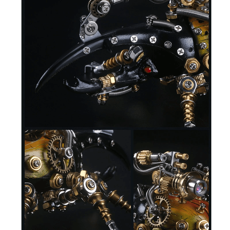 417ピースのメタル3D DIY機械組み立て東洋のヘラクレスオオカブト虫モデルキット - ビルディングブロック