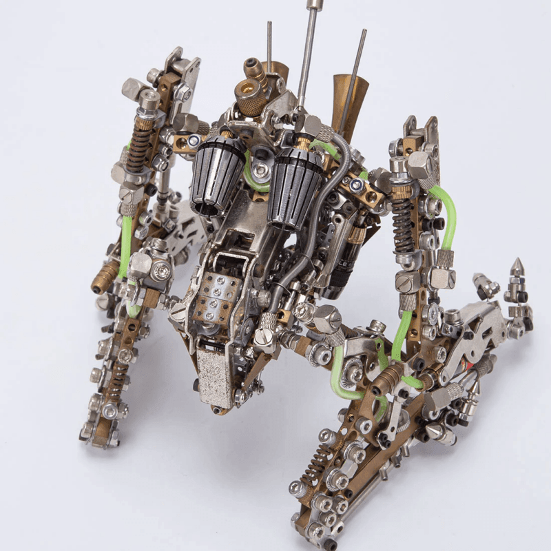 ロブスターとエビの重いメカロボットの3DメタルパズルLED、可動関節付き - ビルディングブロック