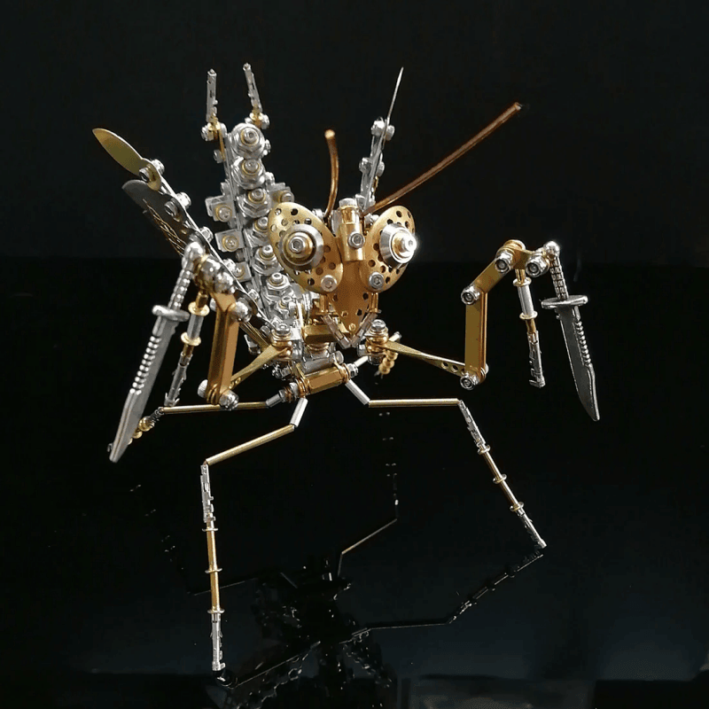 3DメタルキットDIYメカニカルマンティス組み立てモデル350+PCS - ビルディングブロック
